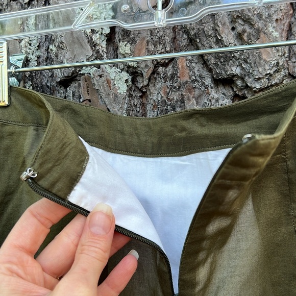 Talbots Moss Green Pleated Petite Skirt 6P - Picture 6 of 9